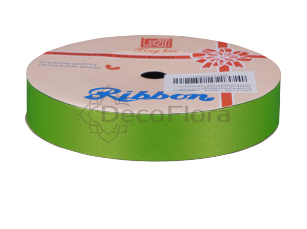 Лента 2см*50ярд сатин салатовая 