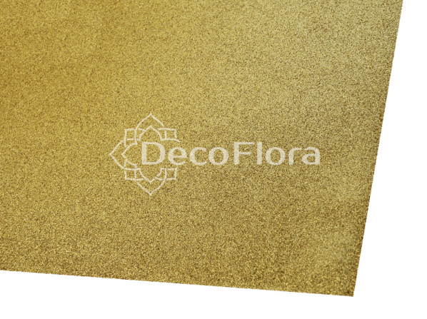 Фоамиран с глиттером 50х70см 1,5мм Y209-желтый